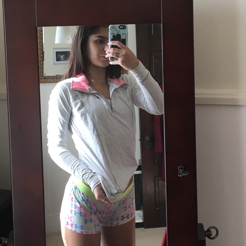 Victoria’s Secret (Pink) Grey Quarter Zip